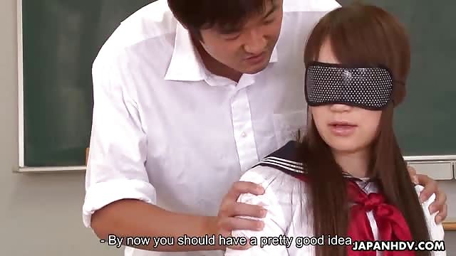 Asian slut gets blindfolded and drilled hard