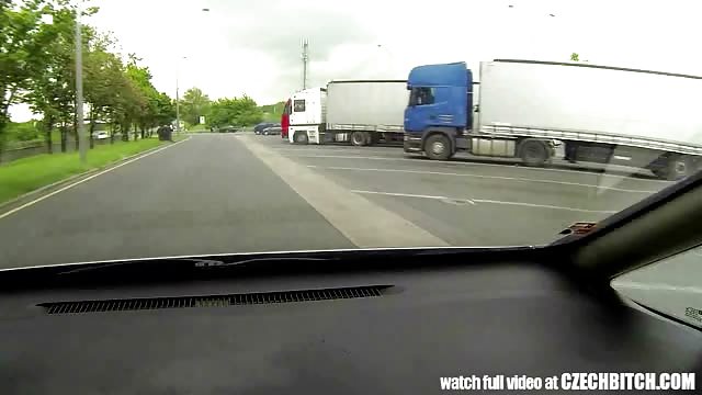Real WHORE Picked up Between Trucks and Get Paid for Sex